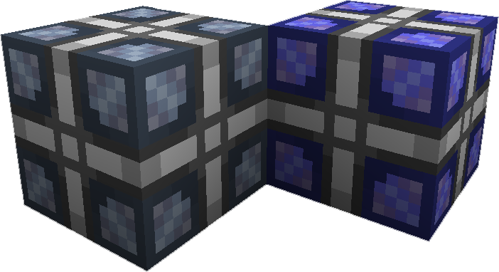 A picture of a uncharged, and charged energy cell.