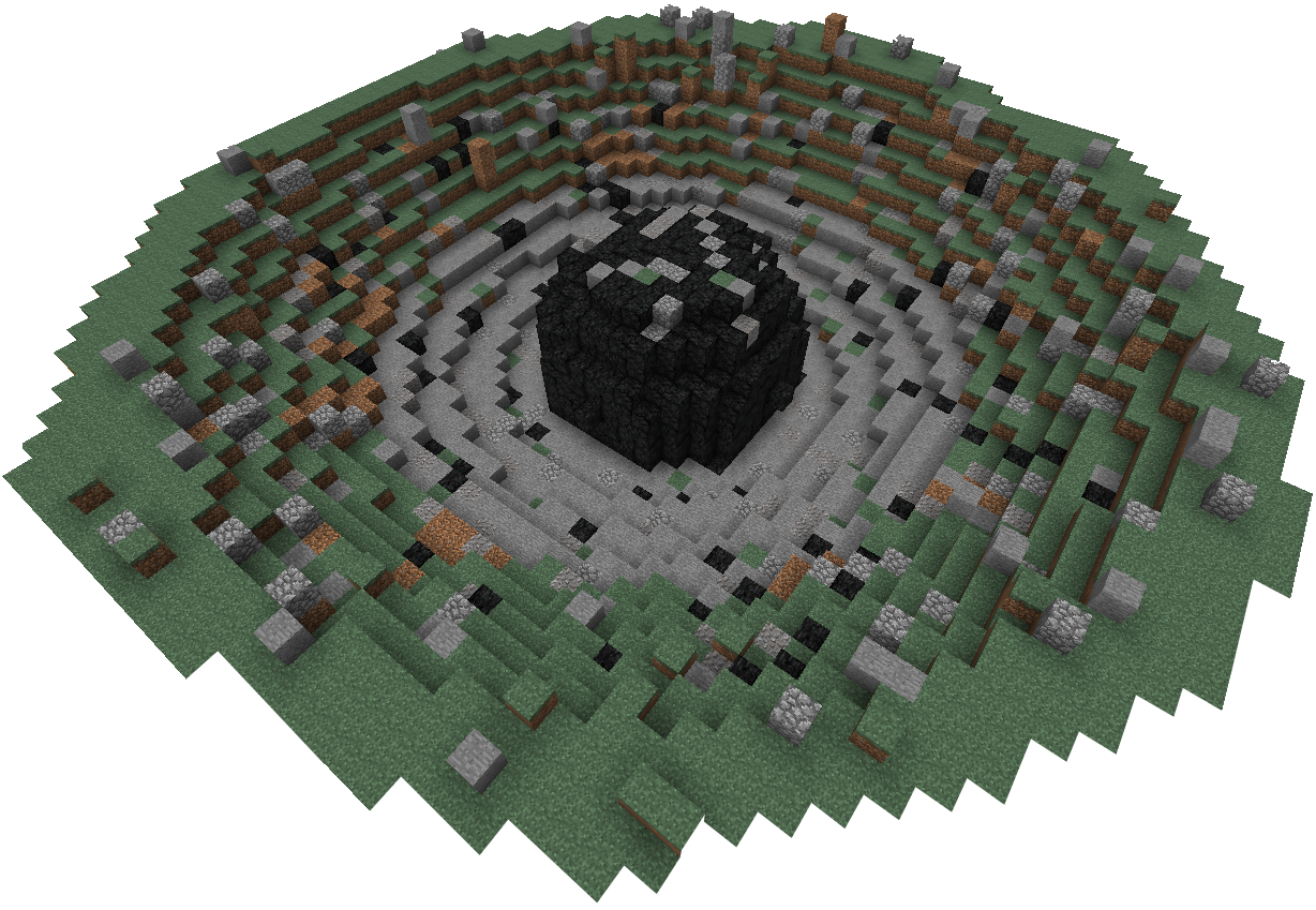 A picture of a meteorite.